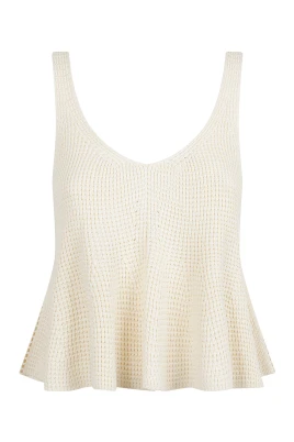 Waffle Godets Tank Top