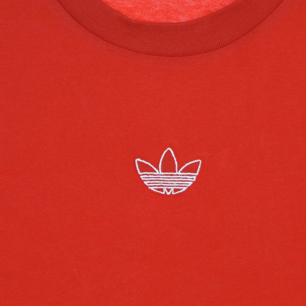 Adidas Sportieve 3 Strepen Rode T-shirt Red Heren