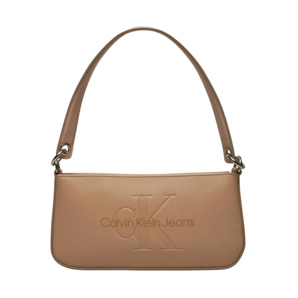 Calvin Klein Jeans Minimalistische Polyurethaan Handtas Kleine Tassen Vrouwen Beige Dames