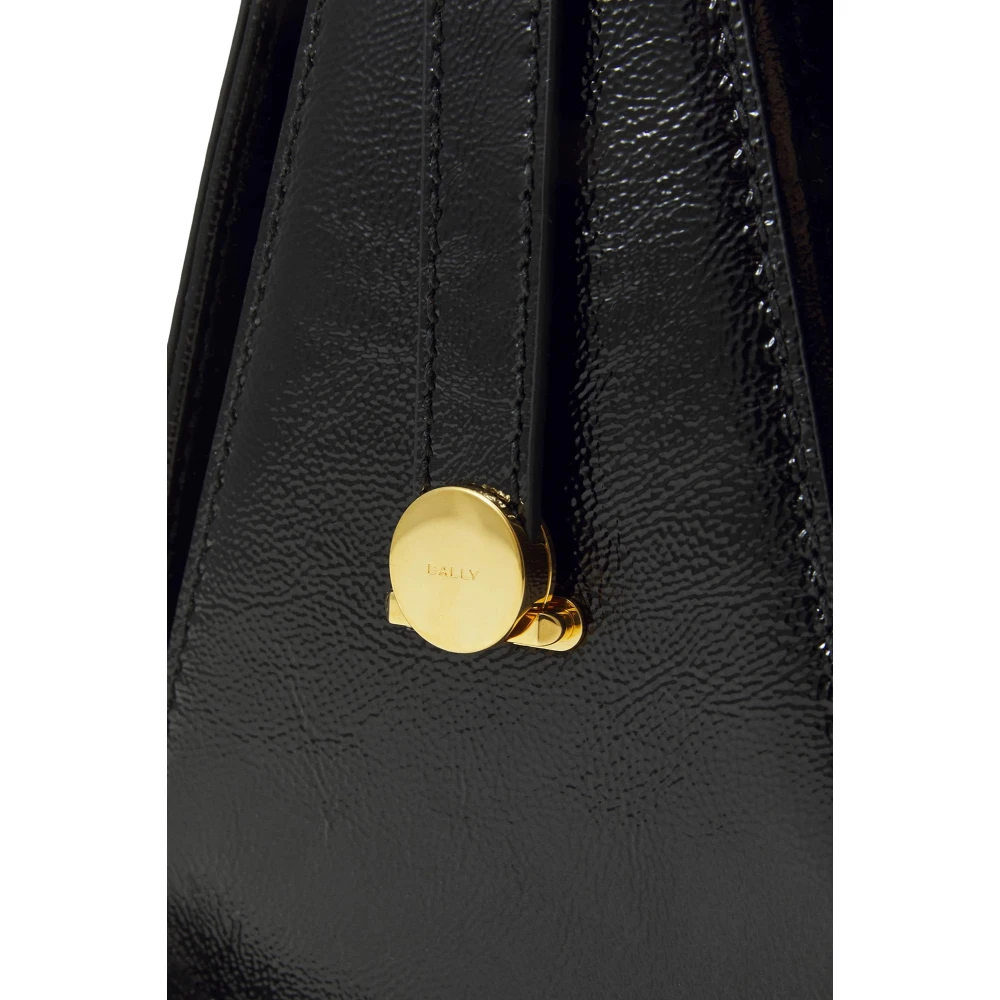 Bally Leren Schoudertas Black Dames