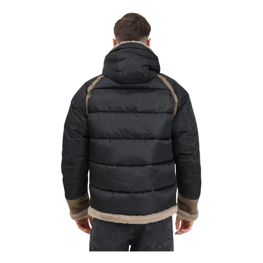 Blauer Moderne Beige en Zwarte Jas Brown Heren