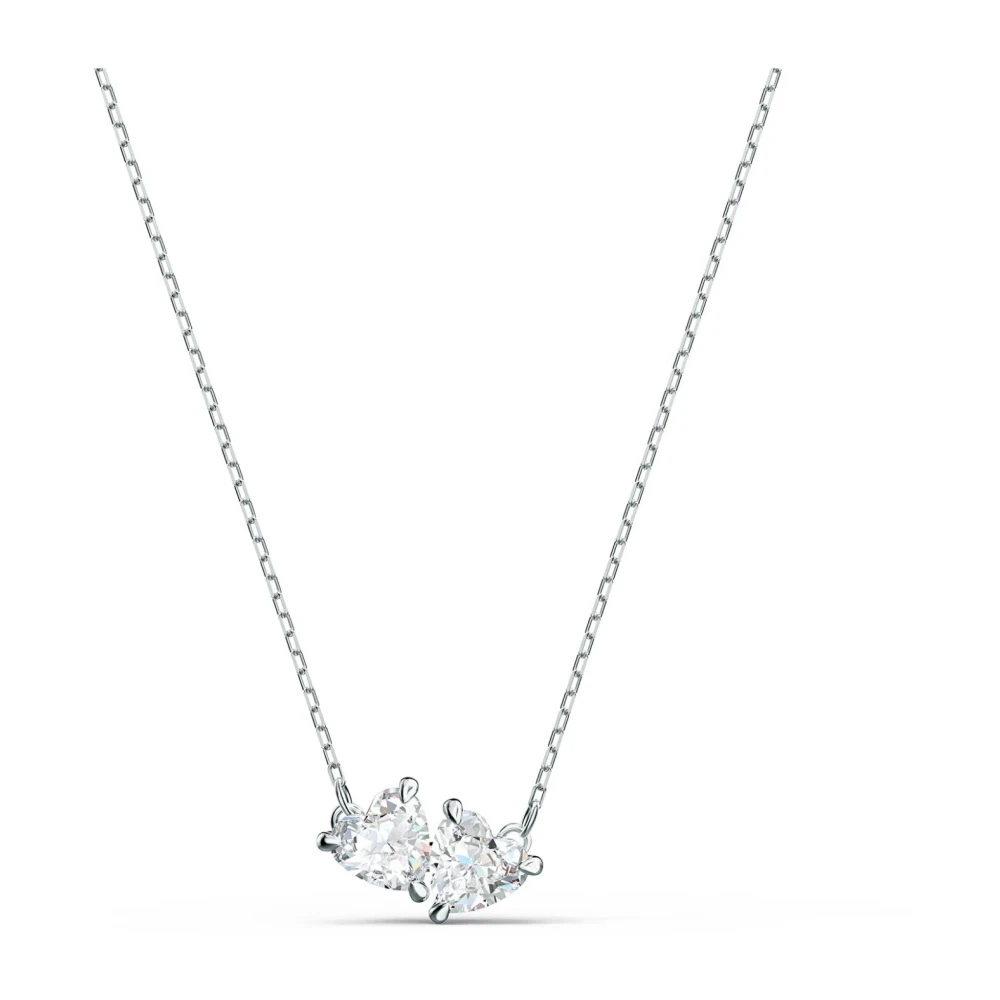Swarovski Damen Grau Kristall-Anhänger-Halskette