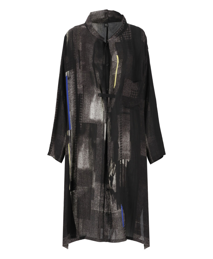 robe-trapeze-a-motif-geometrique-et-col-v