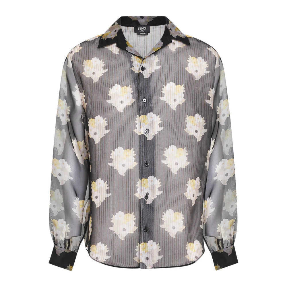 Fendi Hombre Multicolor - Camisa De Organza Estampada - Shirts - M