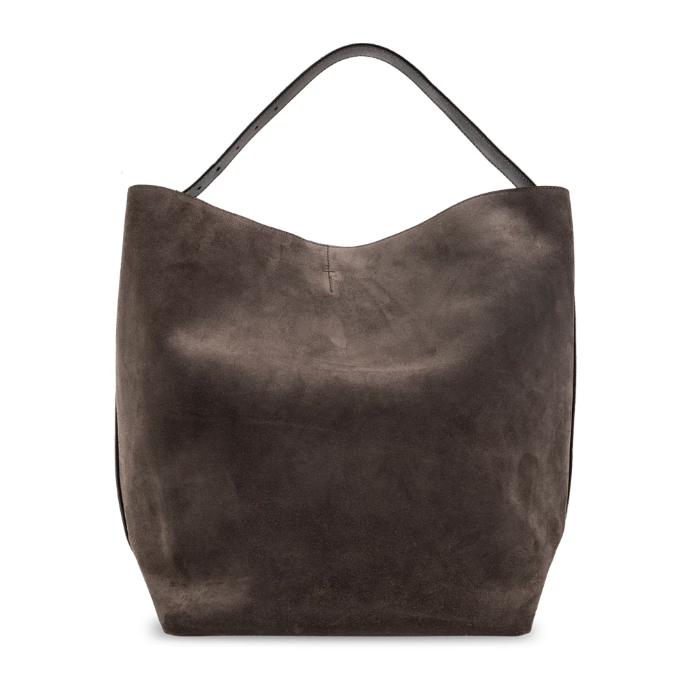Toteme Belted Suede Tote Bag - Frau Shopper Grey One Size - Immagine 4