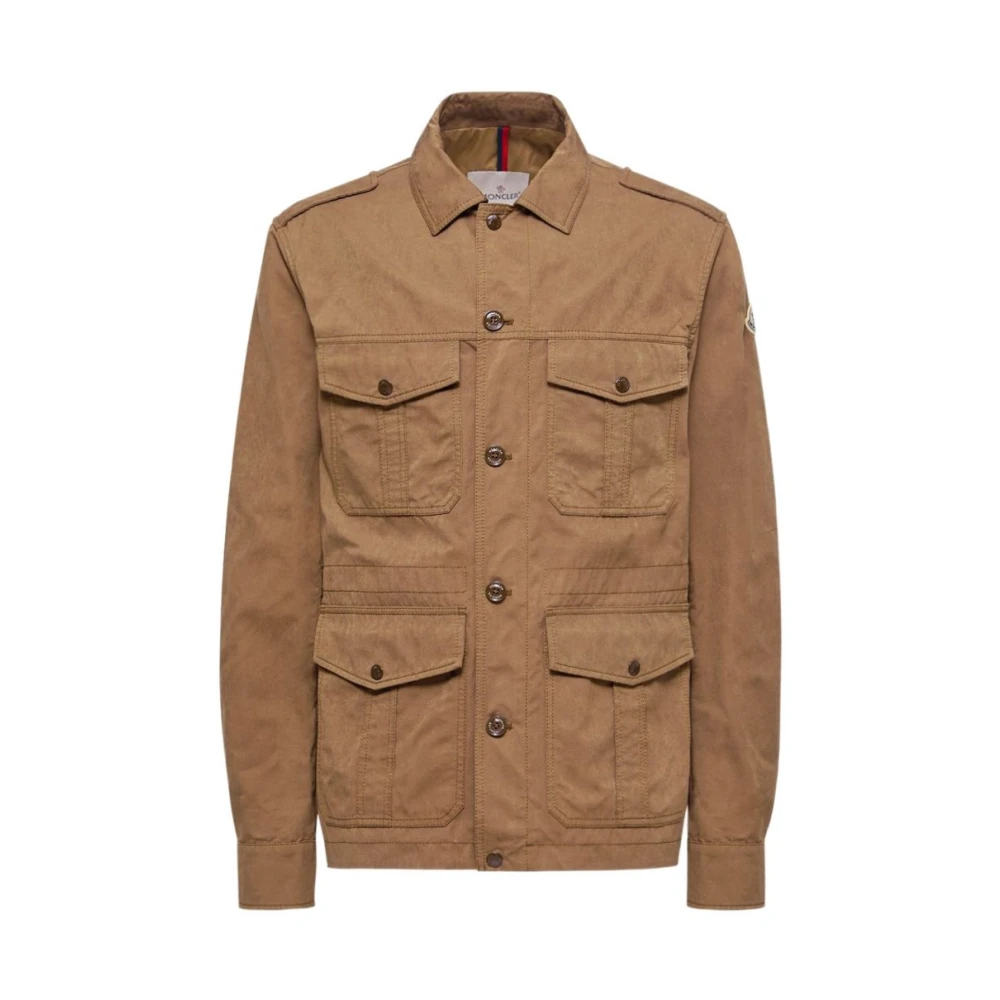 Moncler Men's Brown Light Jackets, 2XL, Amnicon Field Jacket