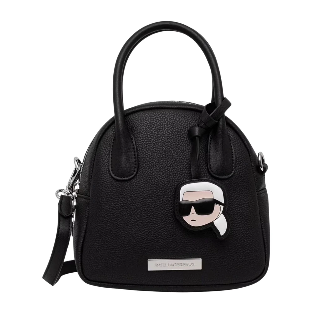 Karl Lagerfeld Black Ikon Crossbody Bag - Female - Handbags - One Size - Bags