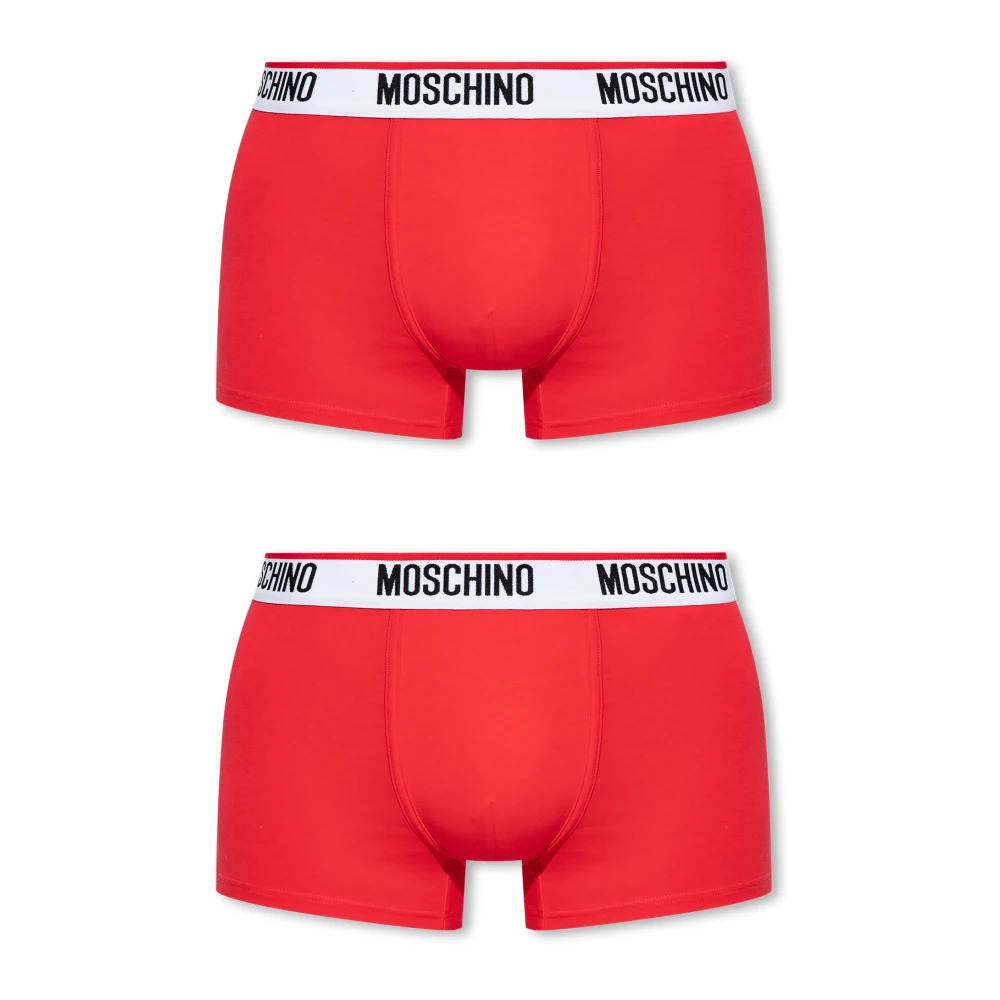 Moschino Merkboxers 2-pack Red Heren