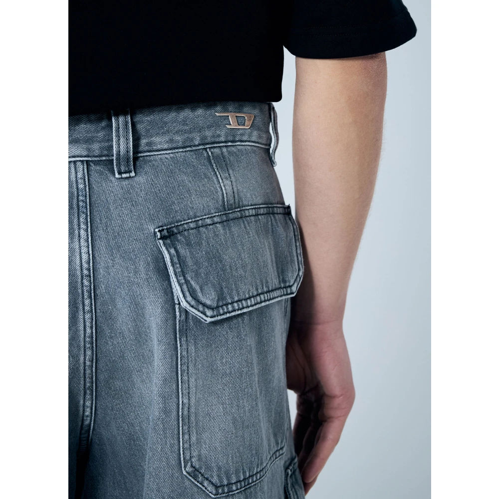 Diesel Cargo Jeans met D-Touch Stijl Gray Heren