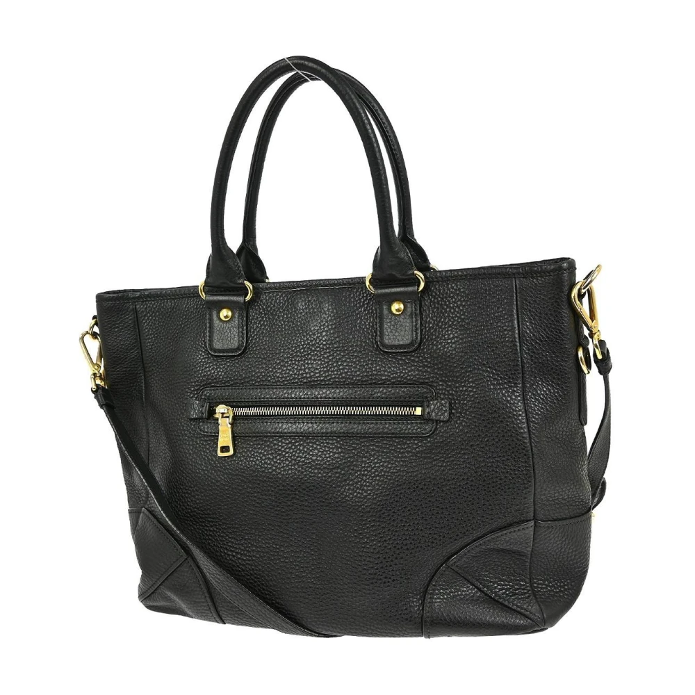 Prada Vintage Women's Black Pre-Owned Vintage Leather Handbag