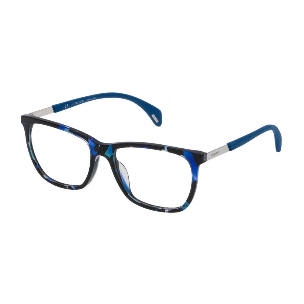 Police Blauwe Havana Metalen Frames voor Vrouwen Multicolor Dames