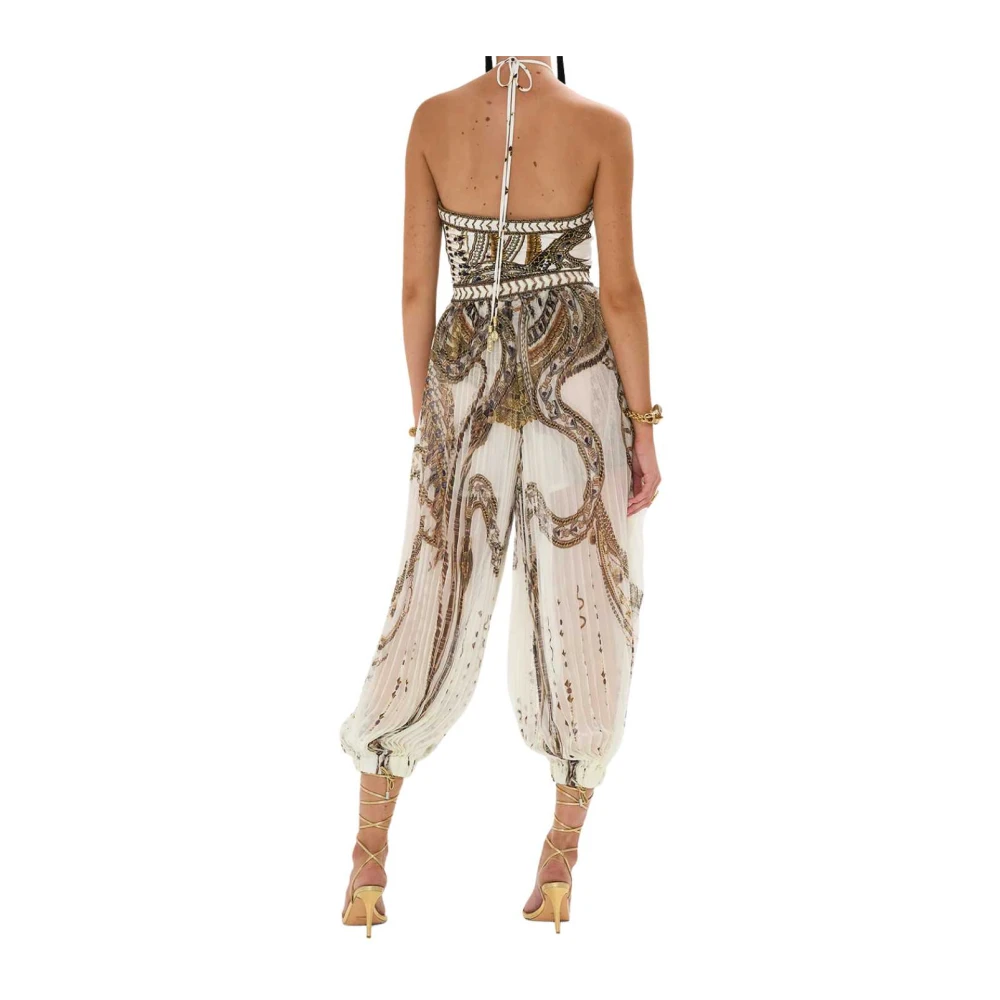 Camilla Luxe Halternek Top met Kristalversieringen Multicolor Dames