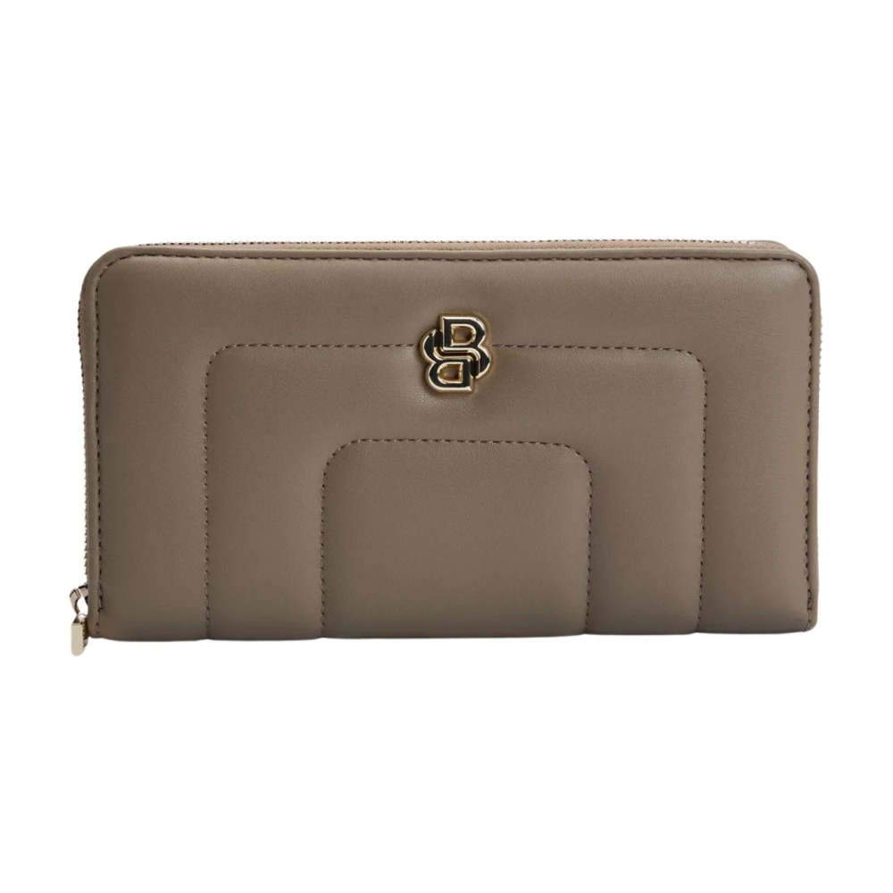 Hugo Boss Iconische Ritsportemonnee voor Dames Beige Dames