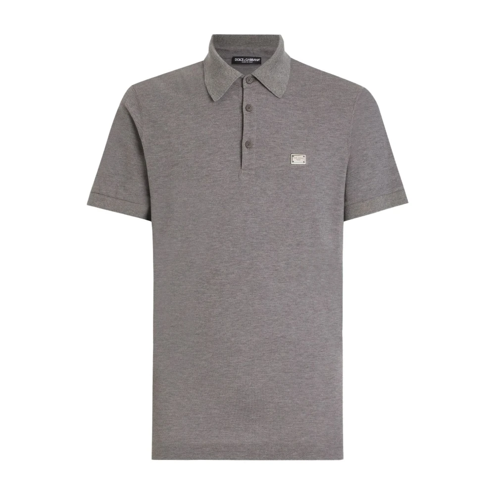 Dolce & Gabbana Men's Gray Grey Polo Shirt Stylish Eco-Friendly - Polo Shirts - L - Tops