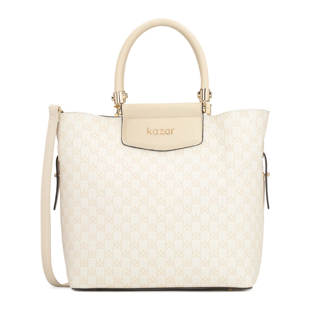 Kazar Leren tas met een verwijderbaar zakje White Dames