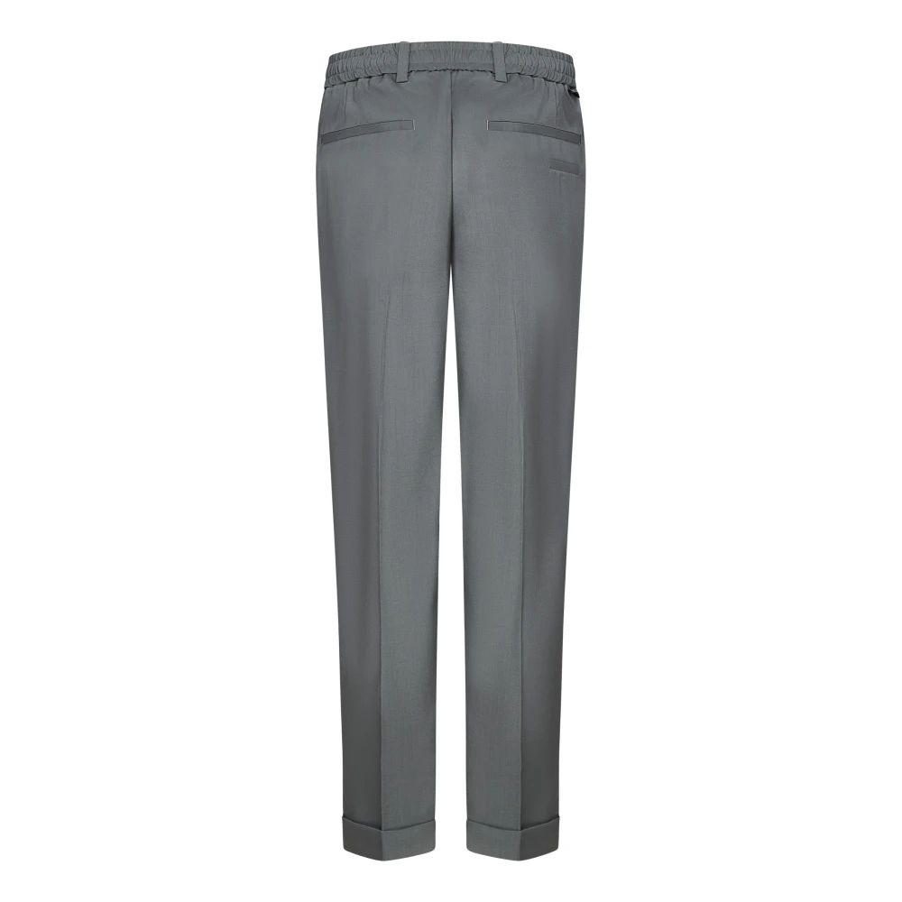 Low Brand Grijze Wollen Broek voor Mannen Gray Heren