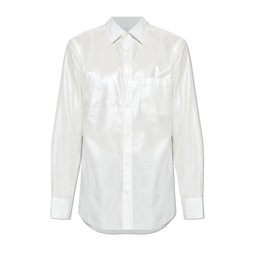 Maison Margiela Herren Weiß Hemd Aus Baumwoll-Popeline