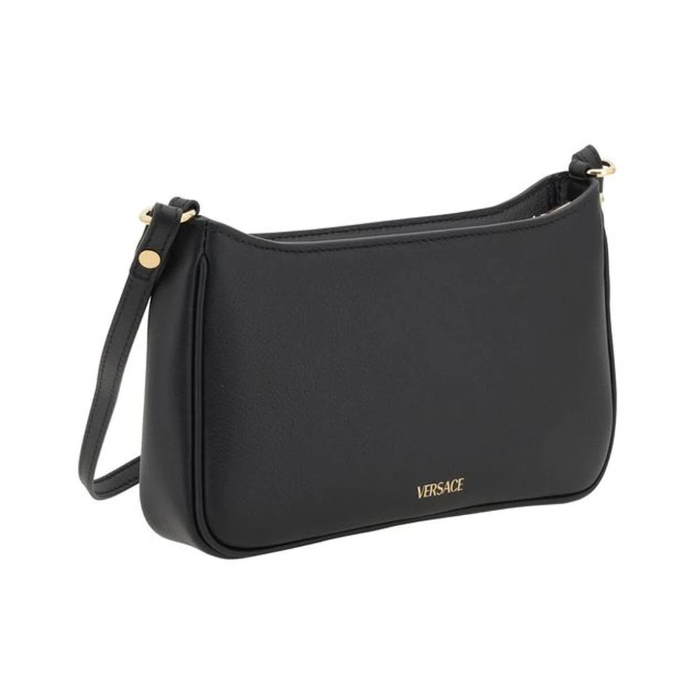 Versace Medusa Leren Schoudertas met Rits Black Dames