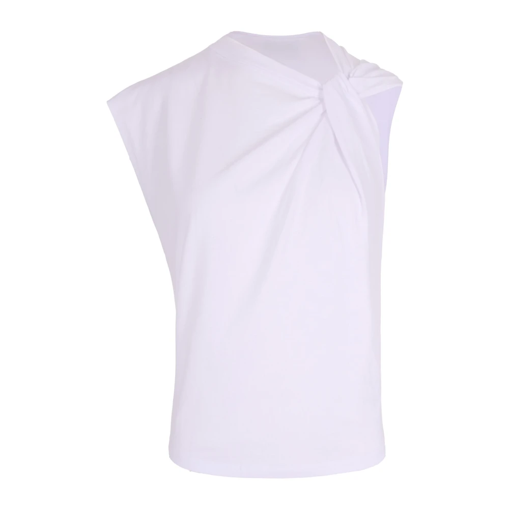 Isabel Marant Women's White Sleeveless Tops, S, Sleeveless Top