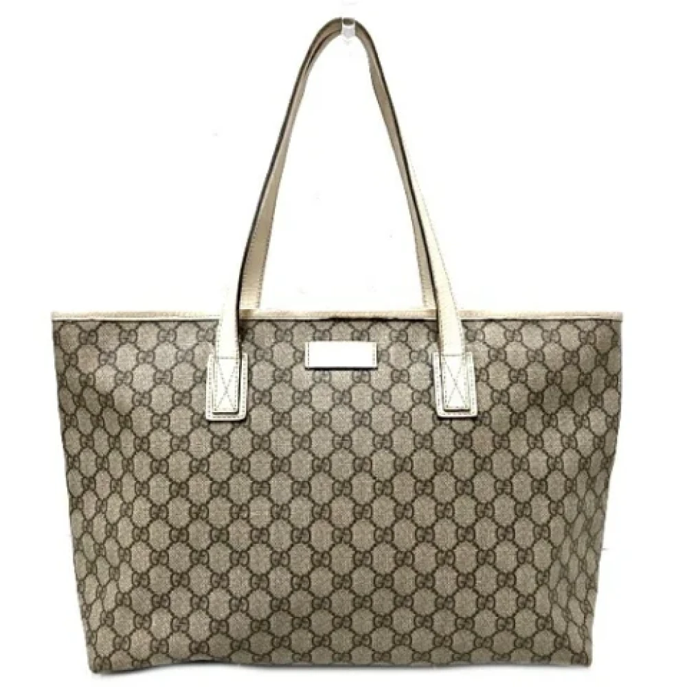 Gucci Vintage Pre-owned Fabric totes Beige Dames