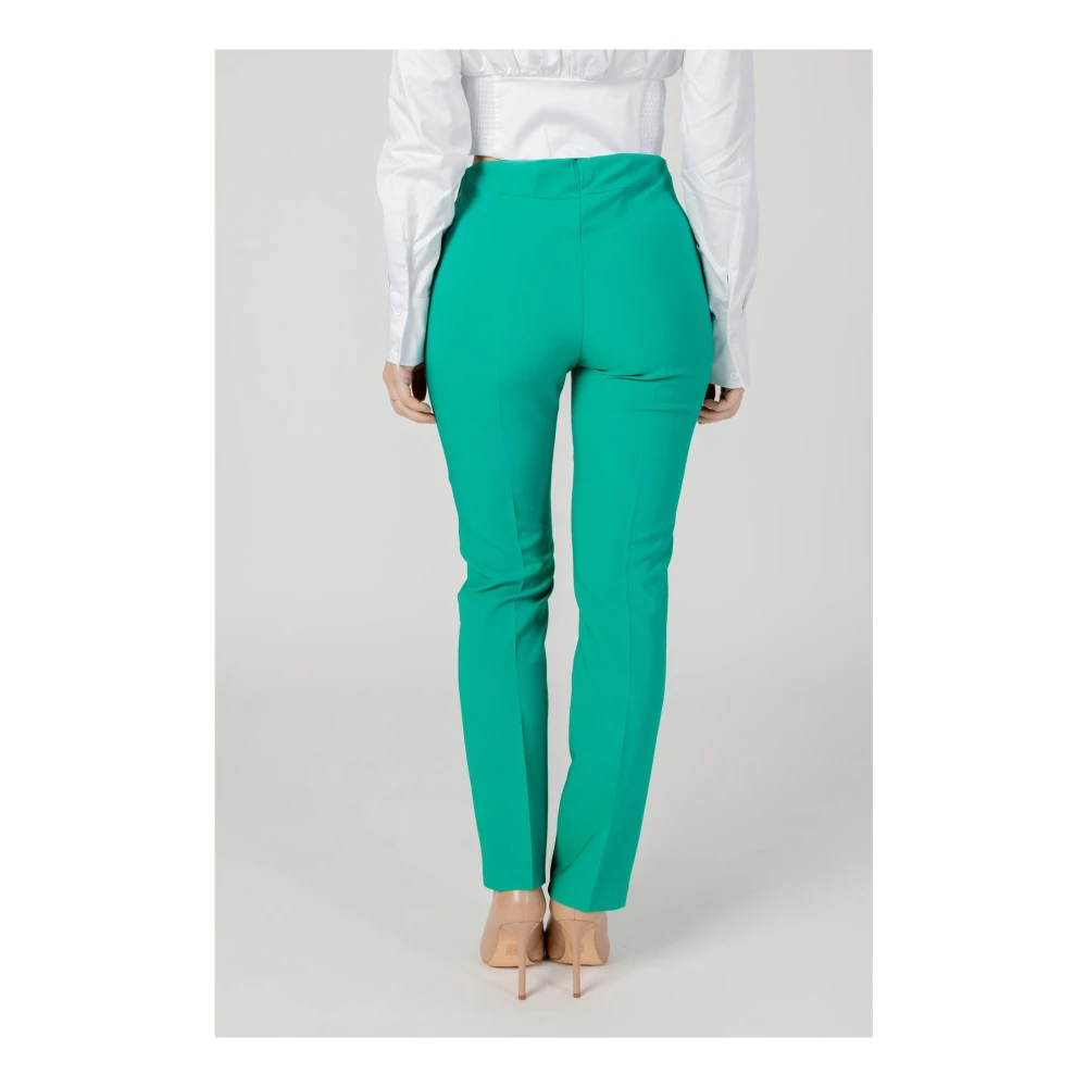 Sandro Ferrone Groene Polyesterbroek met Ritssluiting Green Dames