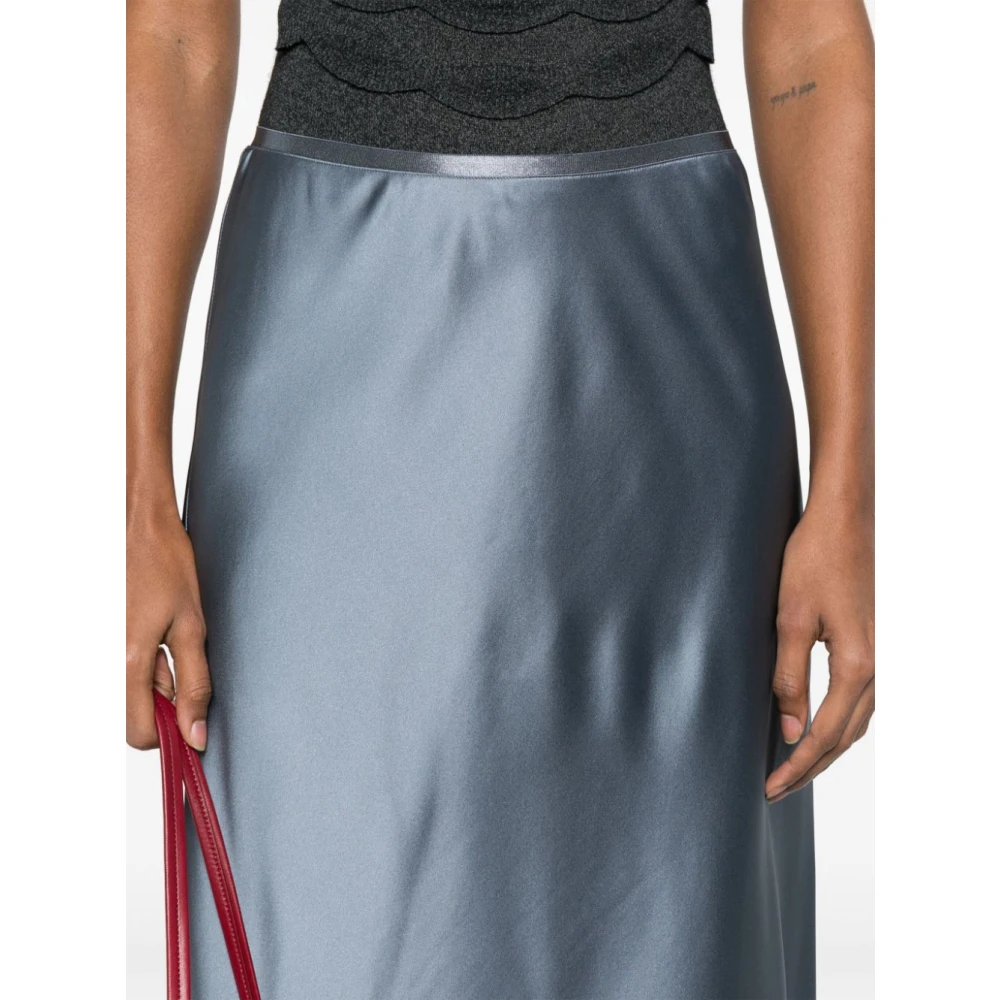 Max Mara Blauwe Zijden Elegante Rok Blue Dames