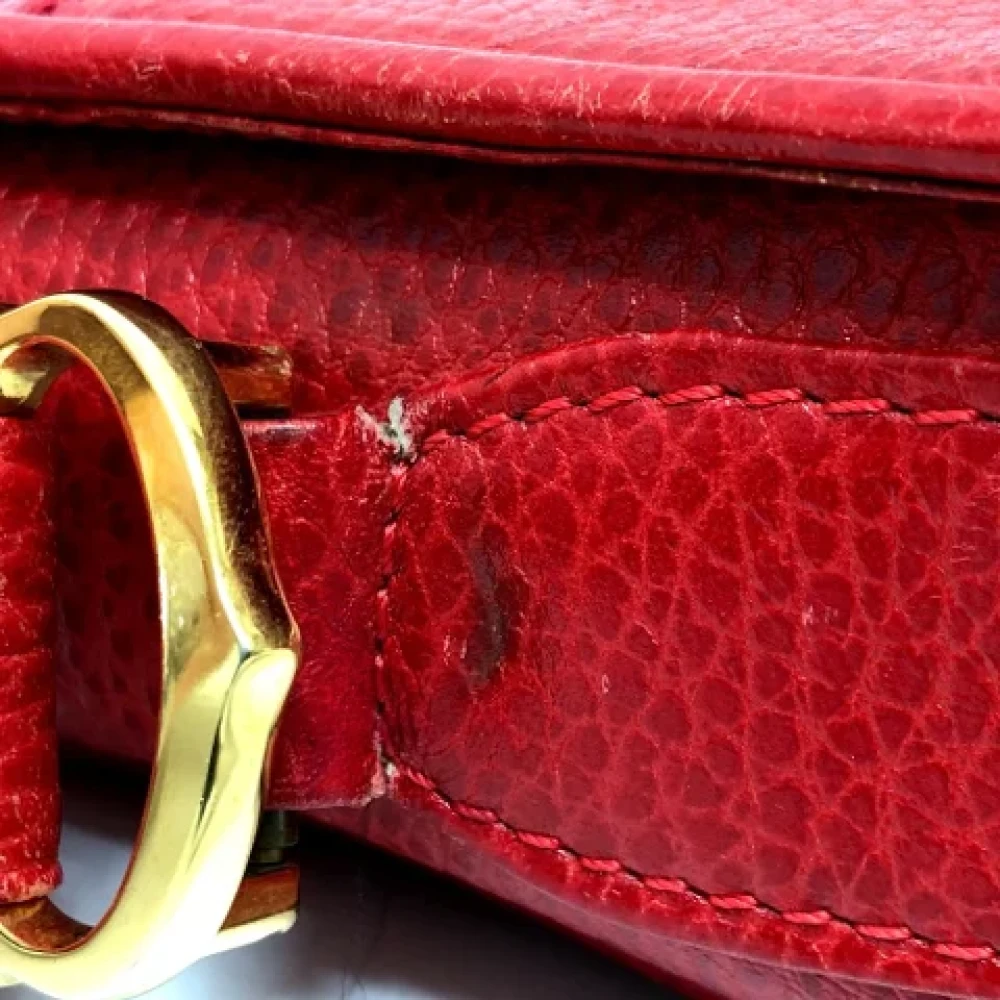 Cartier Vintage Pre-owned Leather shoulder-bags Red Dames