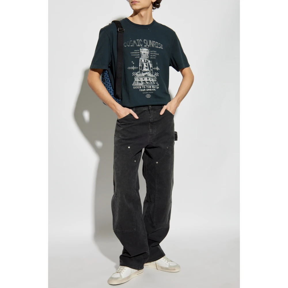 Golden Goose Jeans met Distressing Gray Heren