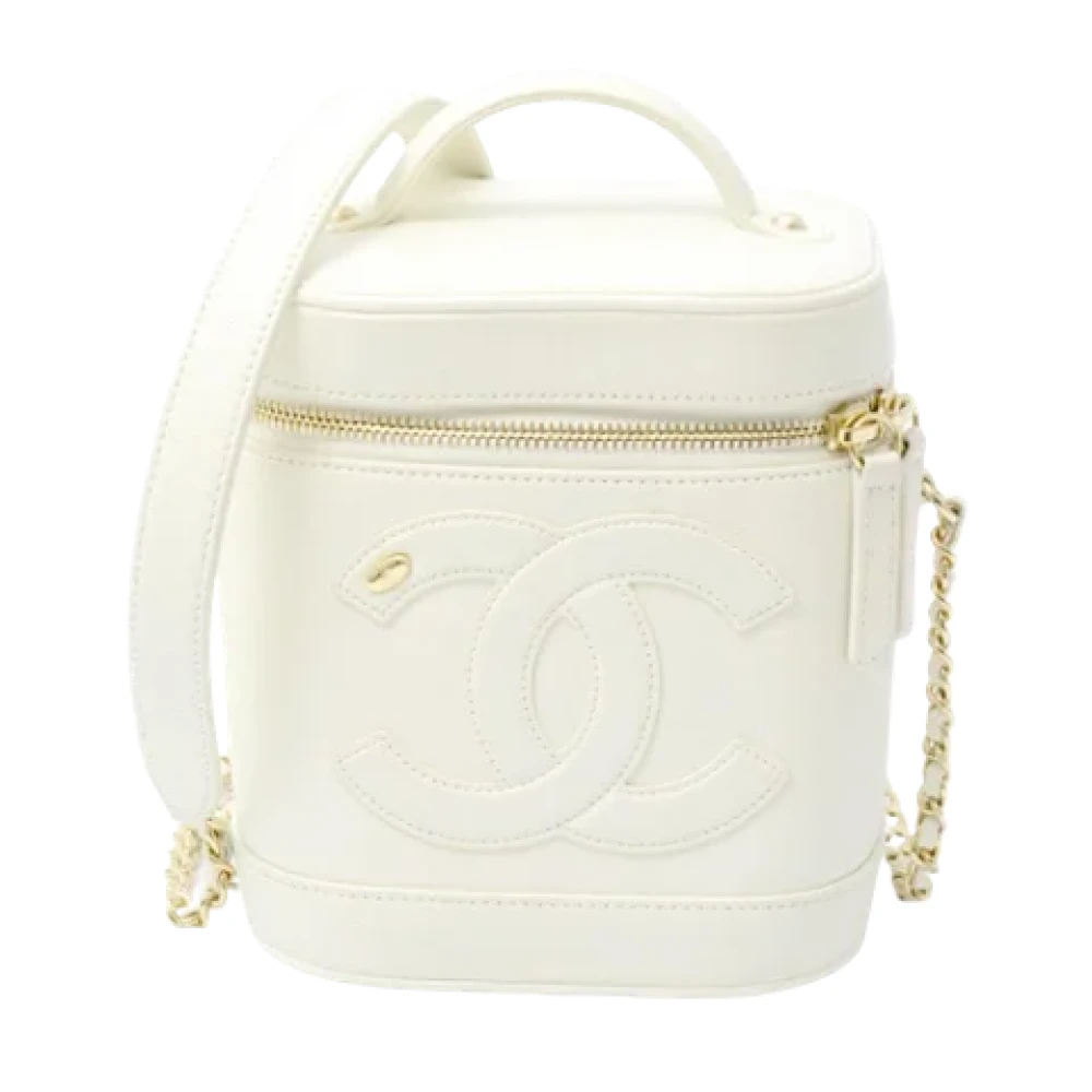 Chanel Vintage Pre-owned Leather handbags White Dames