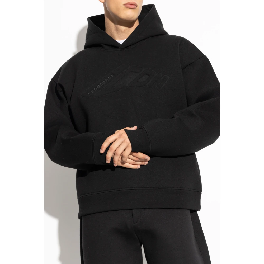 Dsquared2 Sweatshirt met logo Black Heren