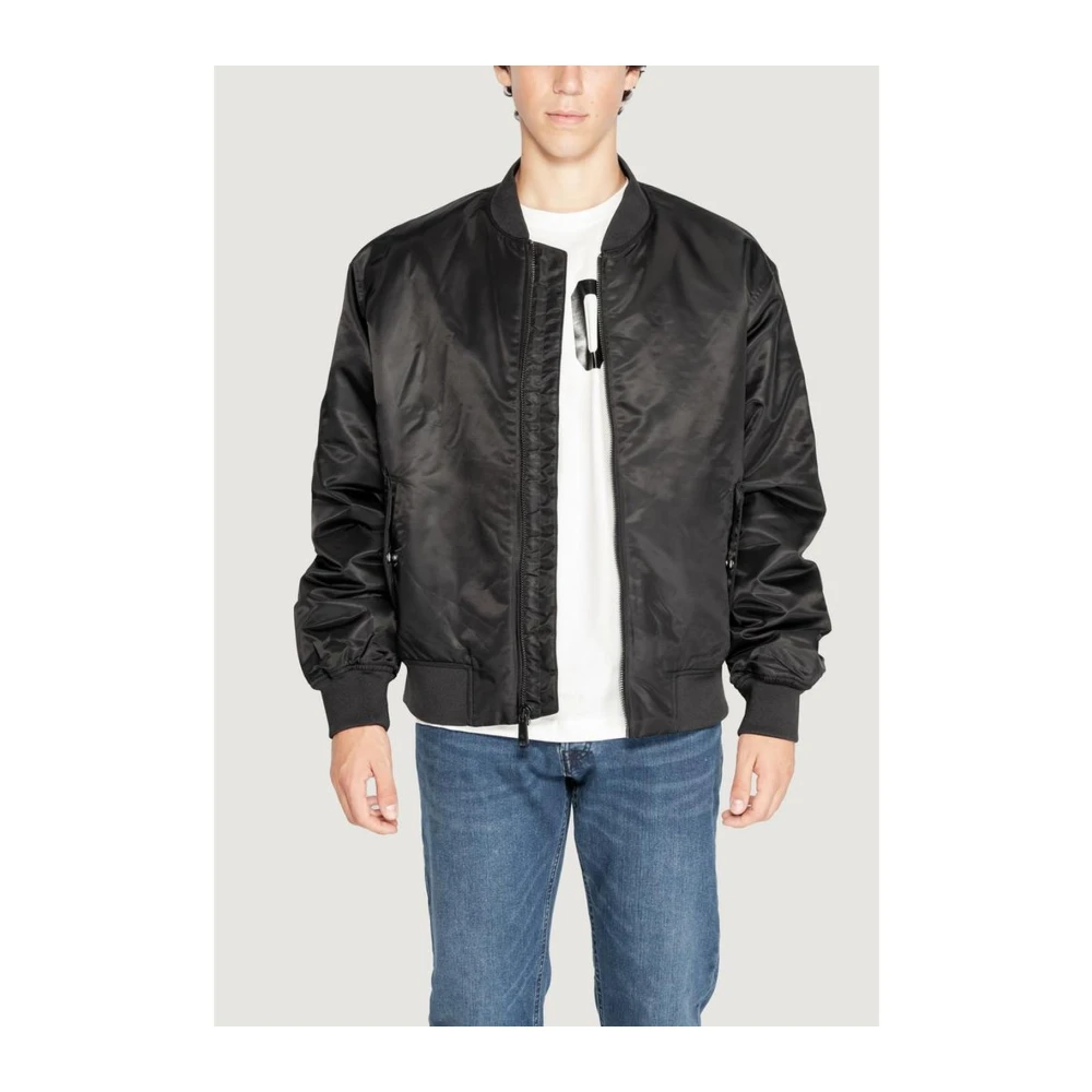 Calvin Klein Jeans Zwarte Lichtgewicht Polyamide Jas Heren Collectie Black Heren