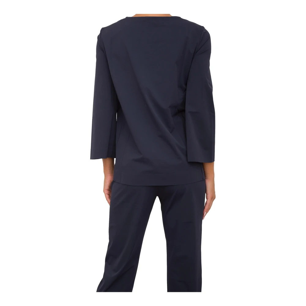 Max Mara Elegante Zijden Blouse Blue Dames