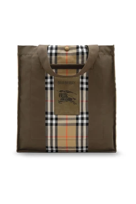 Trench Check Canvas Tote