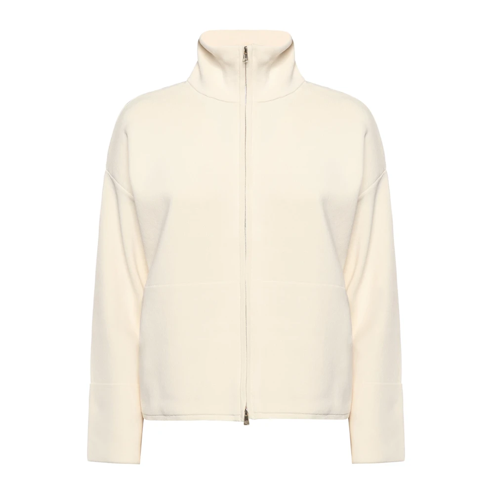 Max Mara Plava Zip-Up Cardigan - Female - Cardigans - White - S - Knitwear - Image 2