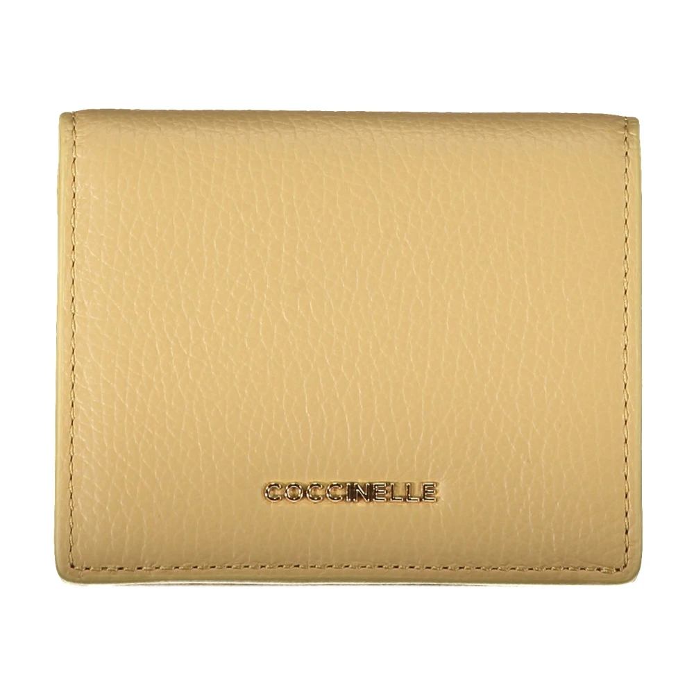 Coccinelle Beige Leren Portemonnee met Automatische Sluiting Beige Unisex
