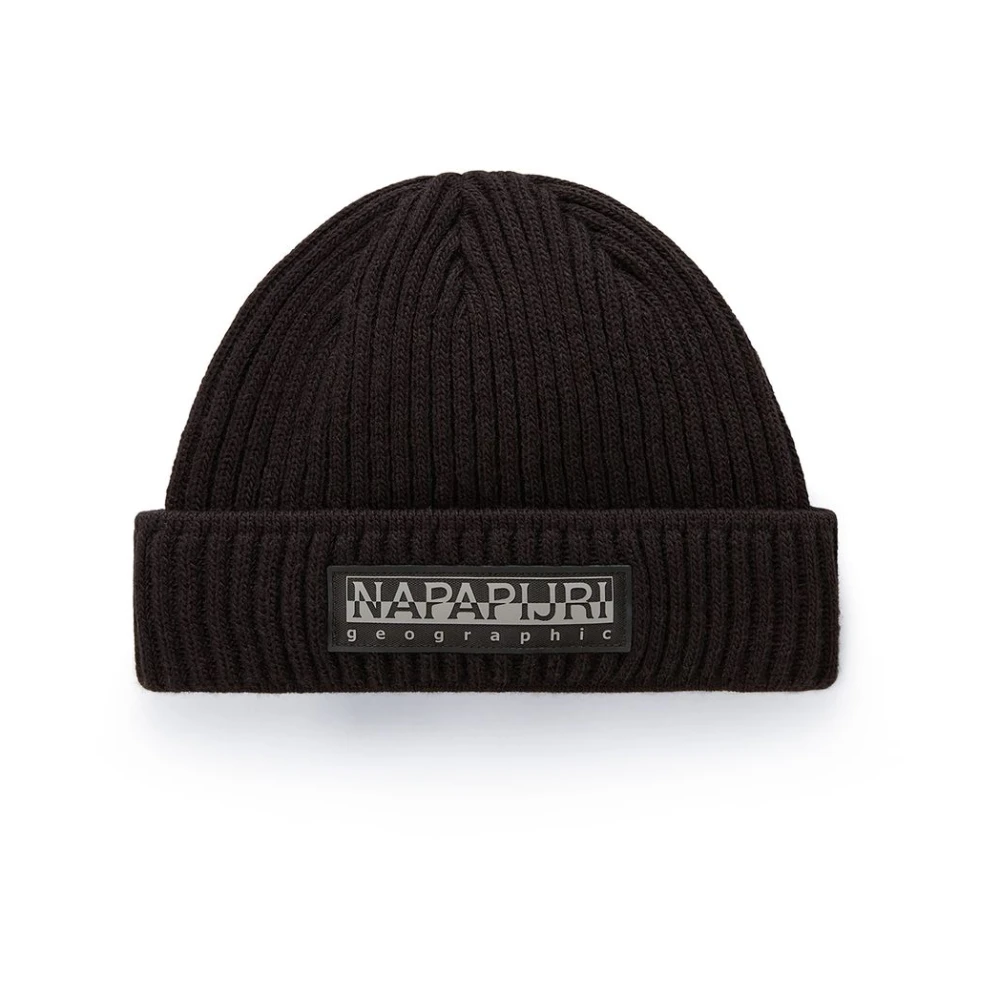 Napapijri Stijlvolle Acryl Muts met Logo Black Heren