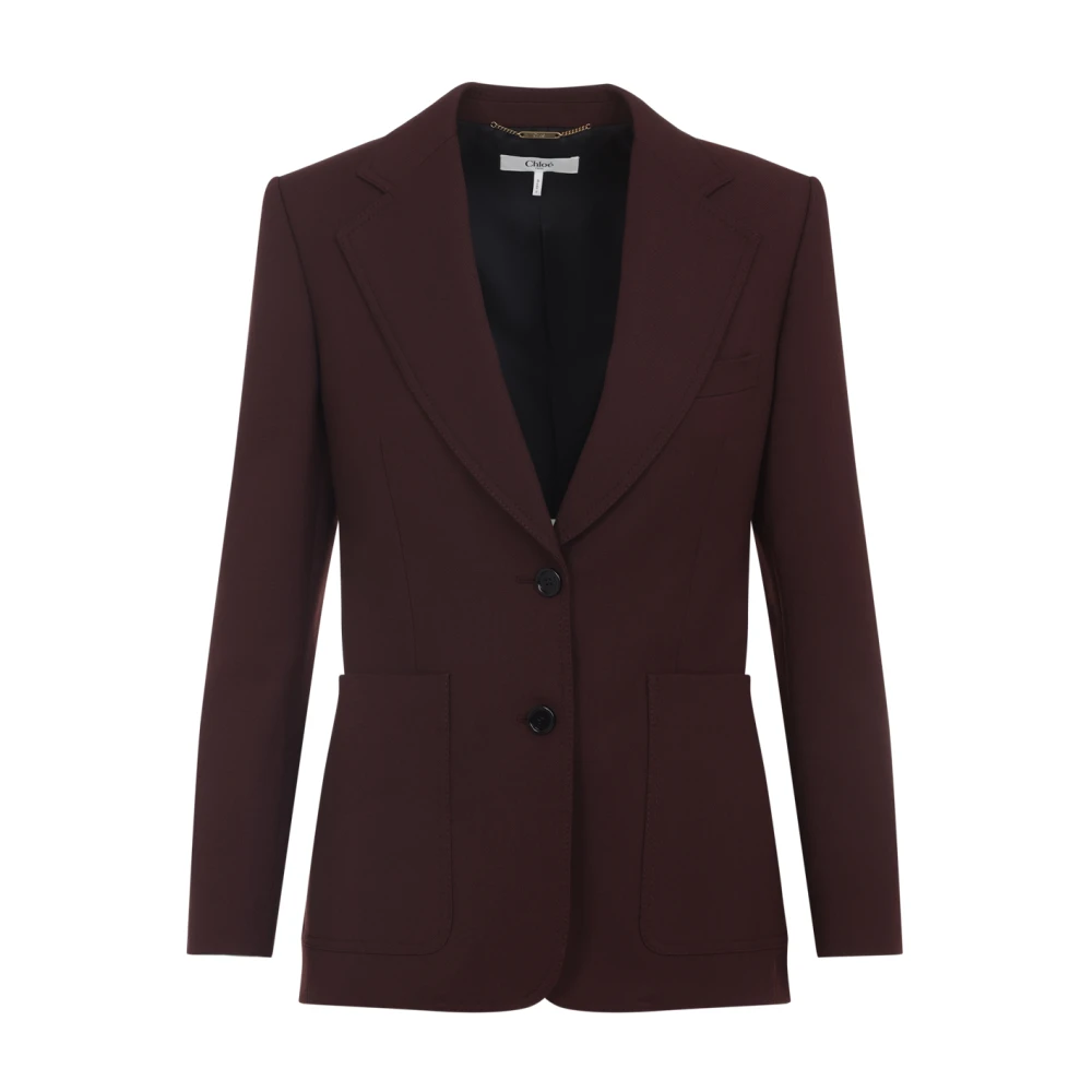 Chloé Women's Purple Blazers, 3XS, Wool Jacket