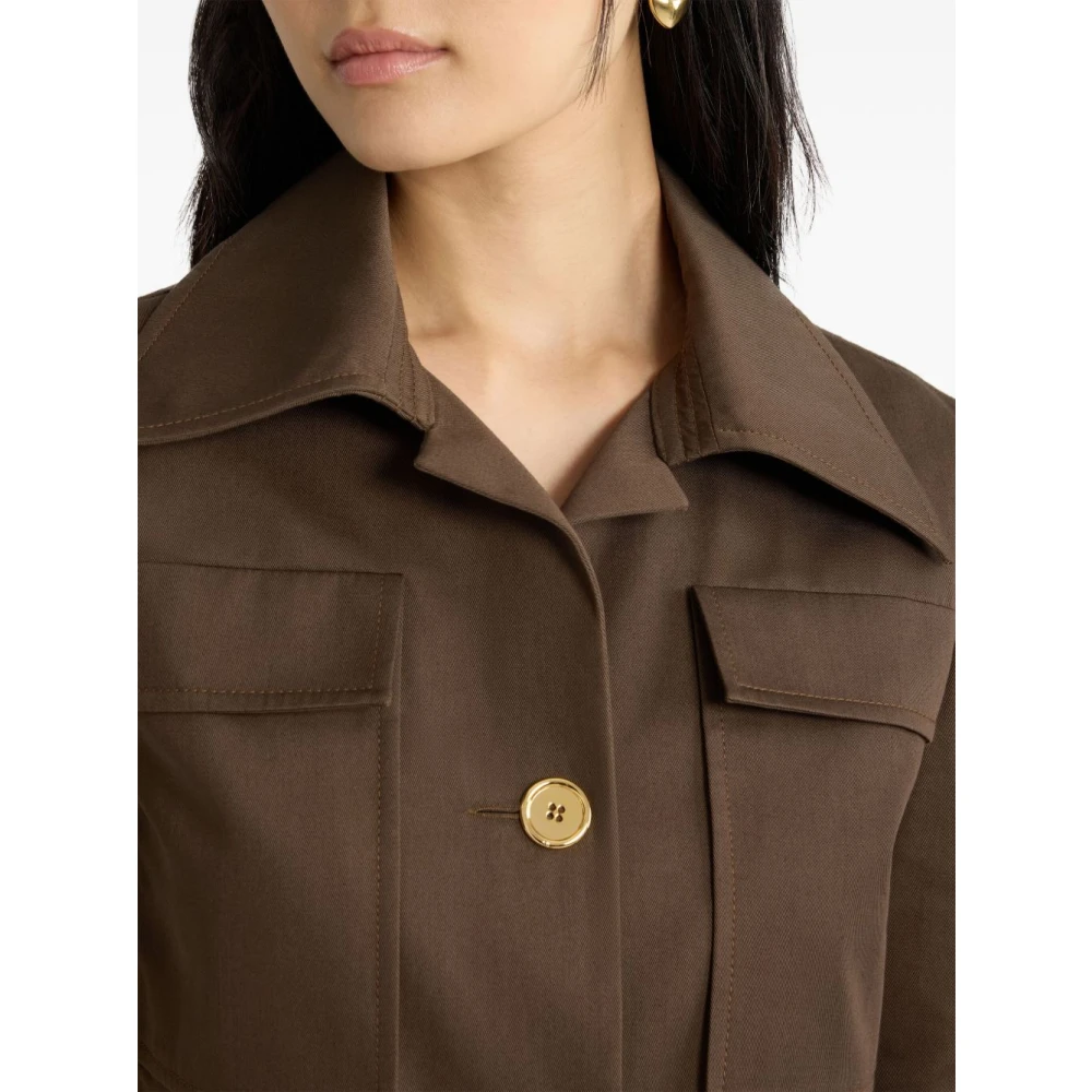 Patou Bruine Knoopjas Korte Mouwen Brown Dames