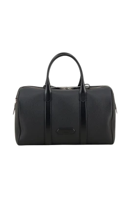 Grain Leather Wide Opening Medium Duffle