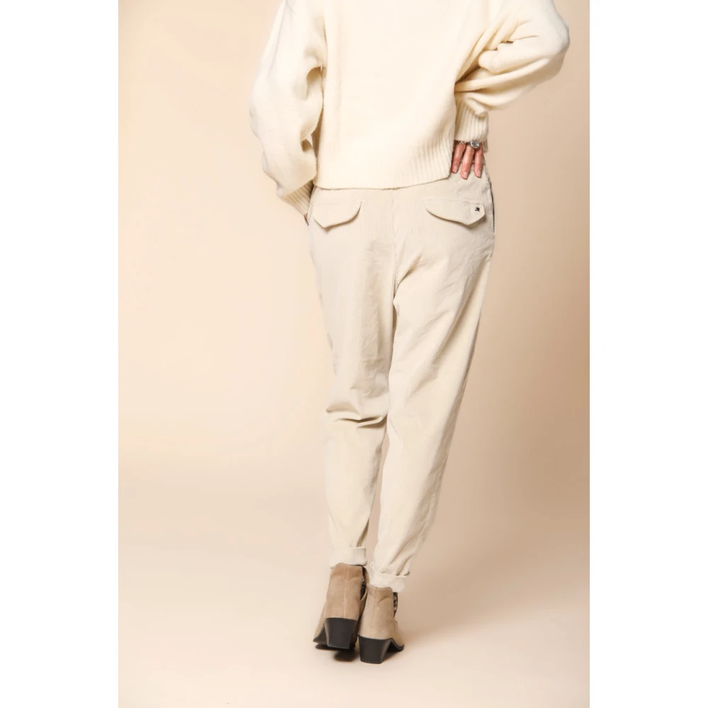 Mason's Velvet City Jogger Broek Beige Dames