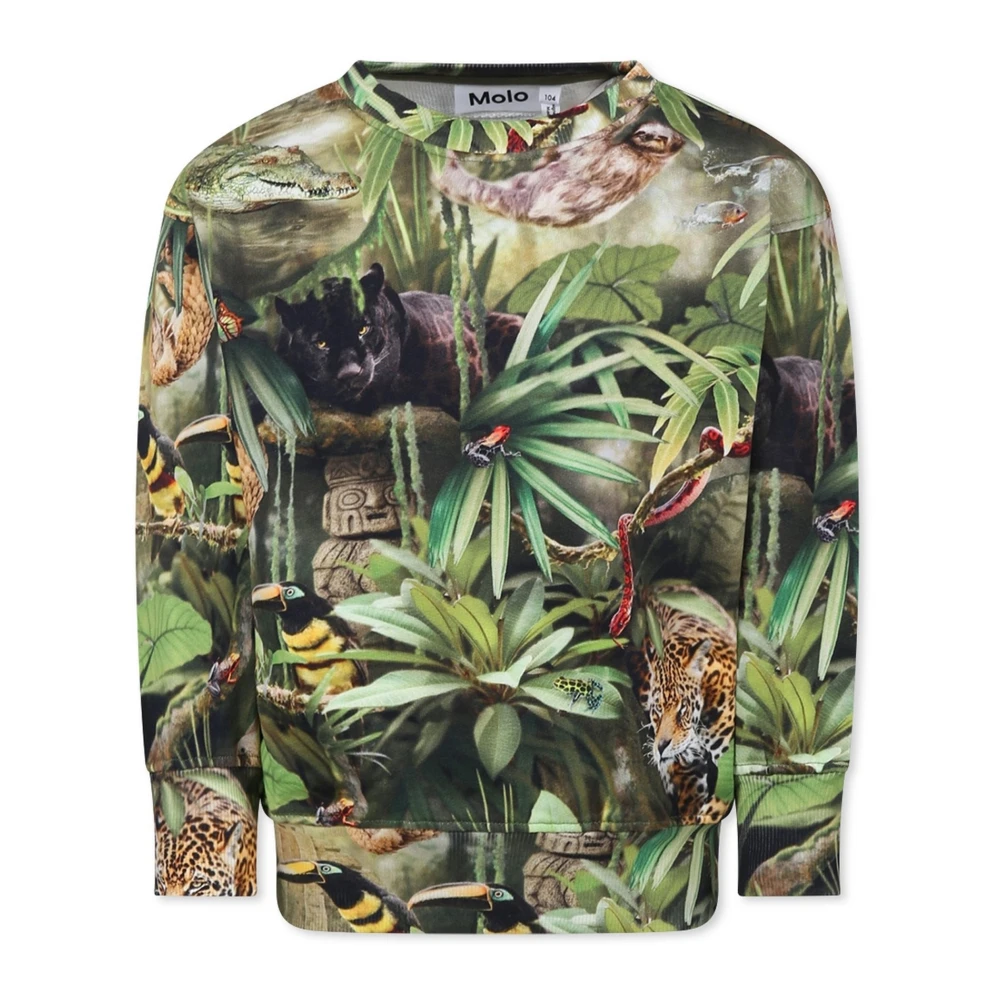 Molo Jungle Animal Print Sweatshirt Green, Pojke