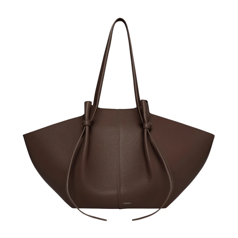 Yuzefi Pebble Leather Tote Bag - Female - Shopping Bags - Brown - One Size - Bags