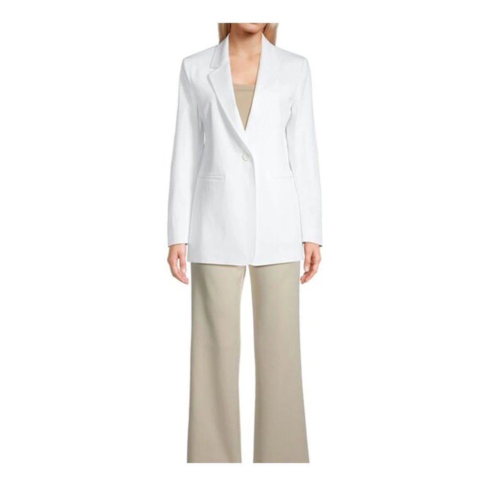 Max Mara Studio Managua Blazer met lange mouwen White Dames