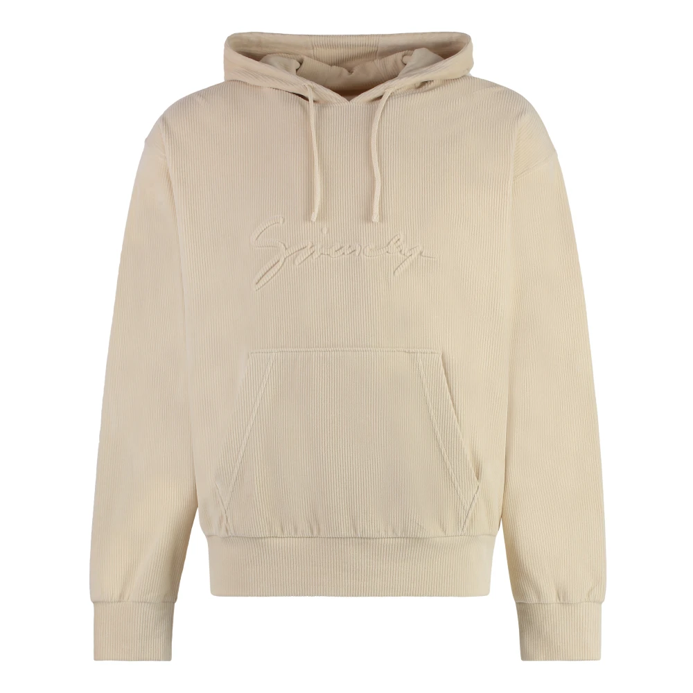 Givenchy Geribbelde Gebreide Hoodie met Logo White Heren