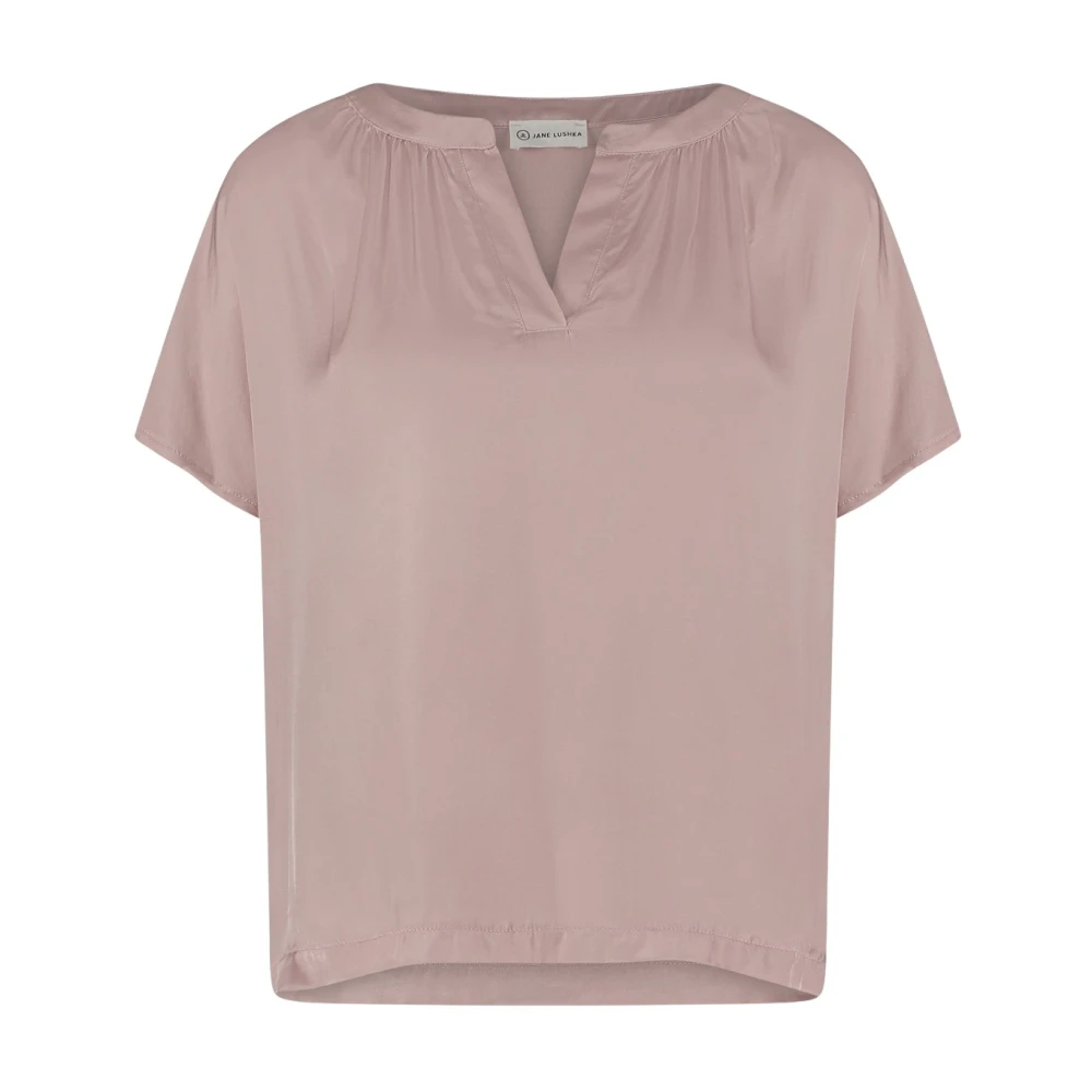 Jane Lushka Stralende Viscose Top | Rose Pink Dames