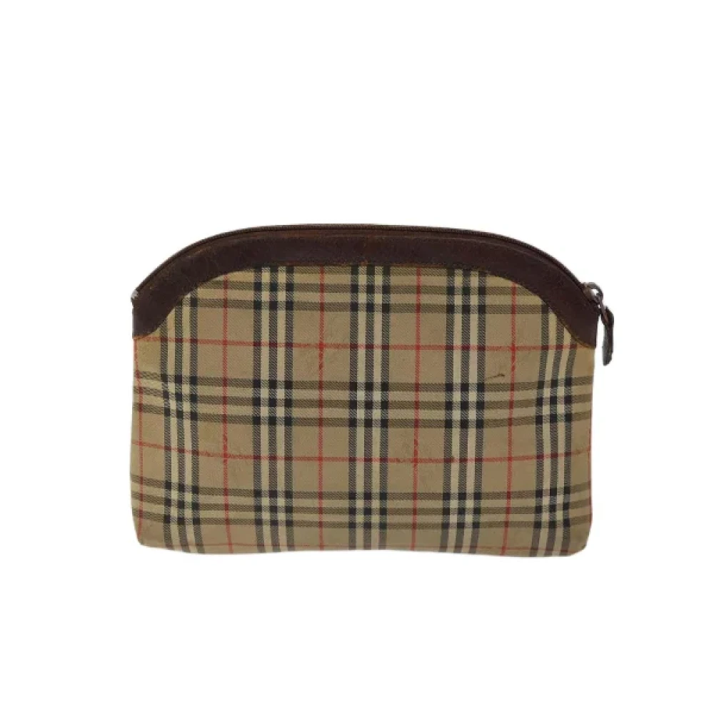 Burberry Vintage Pre-owned Canvas pouches Beige Dames
