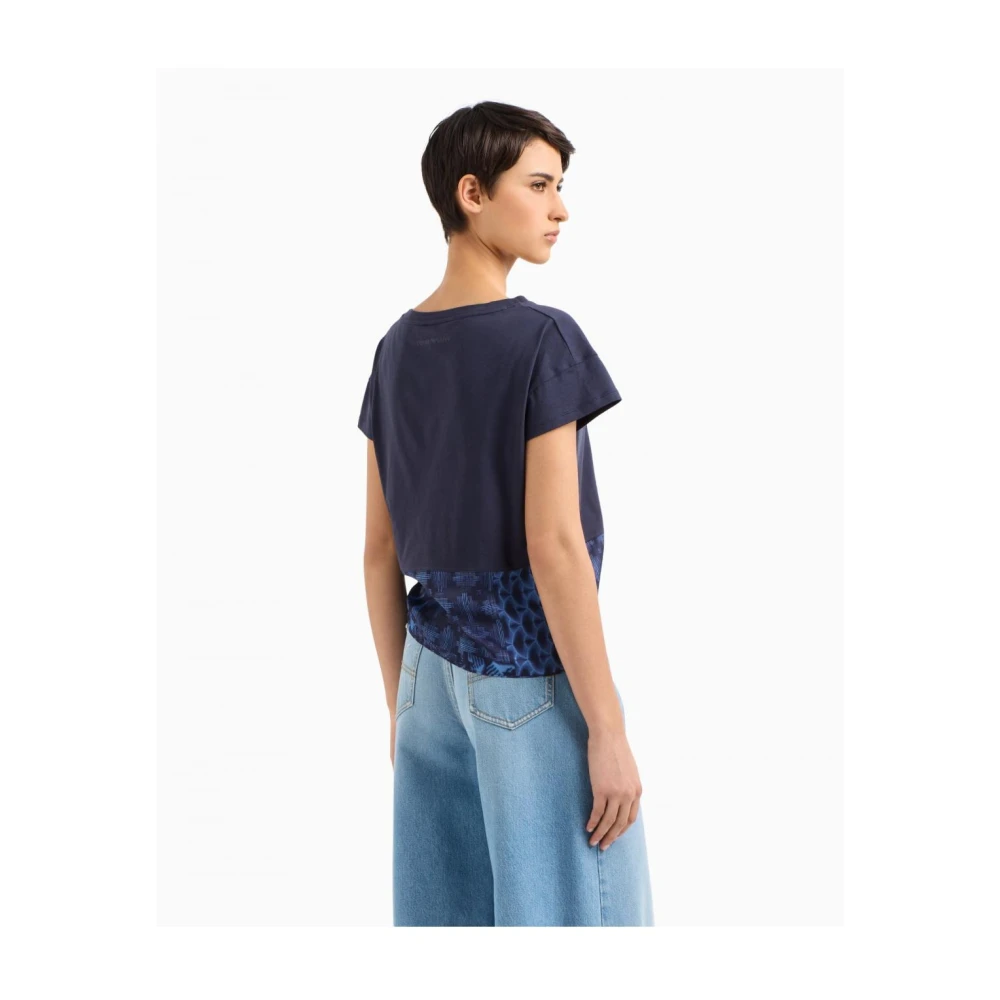 Emporio Armani Katoenen Overhemden Blue Dames