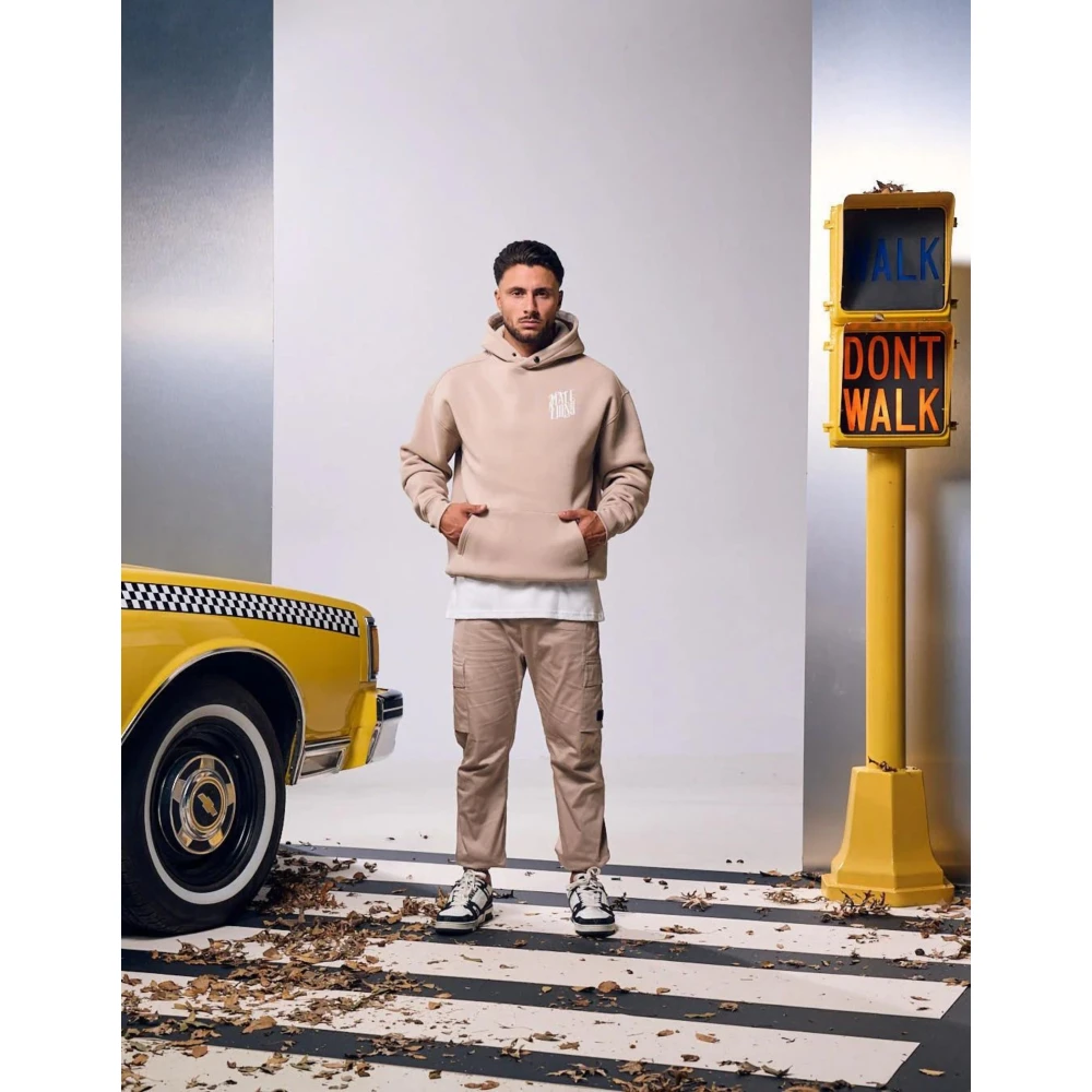 Malelions Beige Sweater Mm1-Aw24-53 Herenlions Beige Heren
