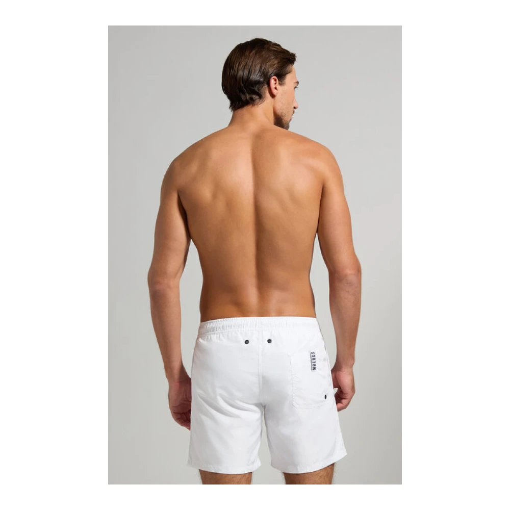 Bikkembergs Zijlogo Zwemshorts Wit White Heren