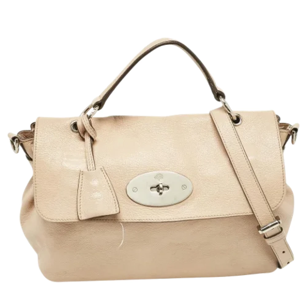 Mulberry Pre-owned Leather handbags Beige Dames